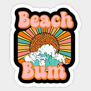 Beach Bum Vintage Retro Sticker